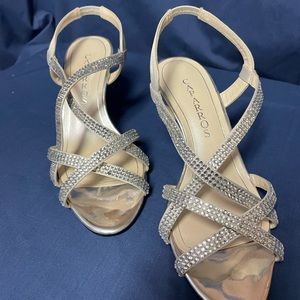 Silver Sparkle, Strappy High Heels